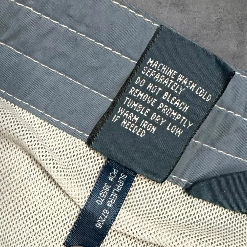 Vtg Polo Ralph Lauren Swim Short Medium Gray/Blue Lined Pockets Board Trunks Men